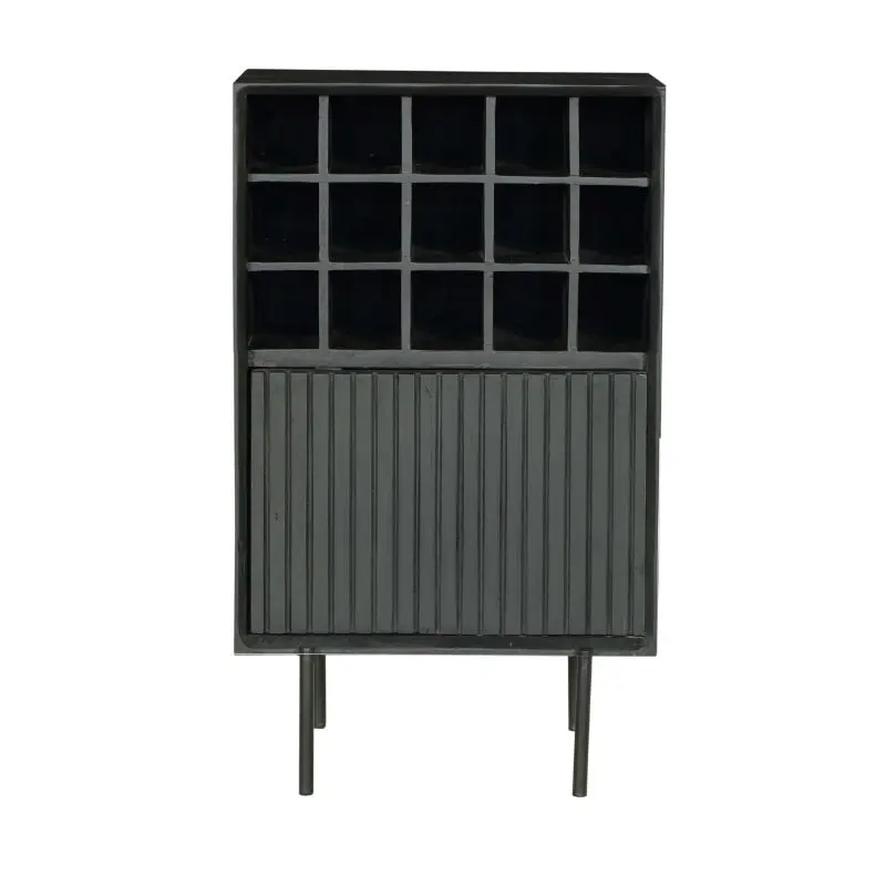Wijnkast Madison Mangohout Zwart 55cm Starfurn
