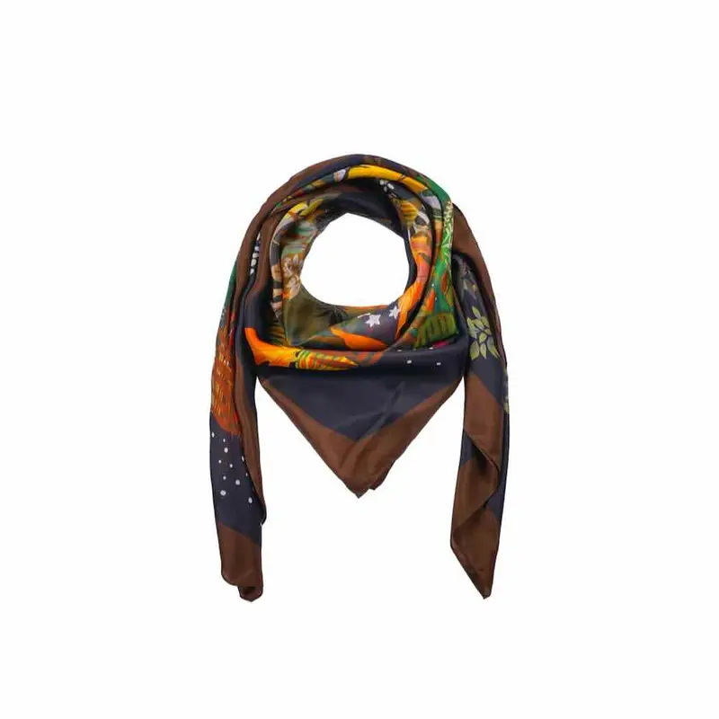 Wild paris sjaal Winter jungle kaki big