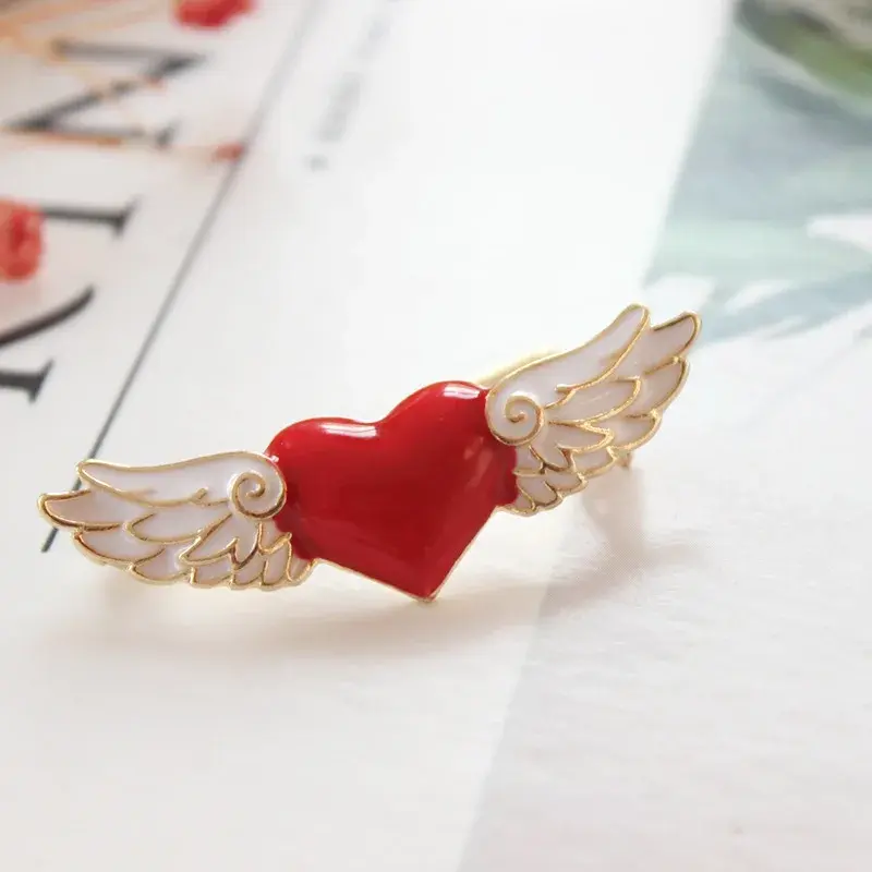 Winged Heart Enamel Pin