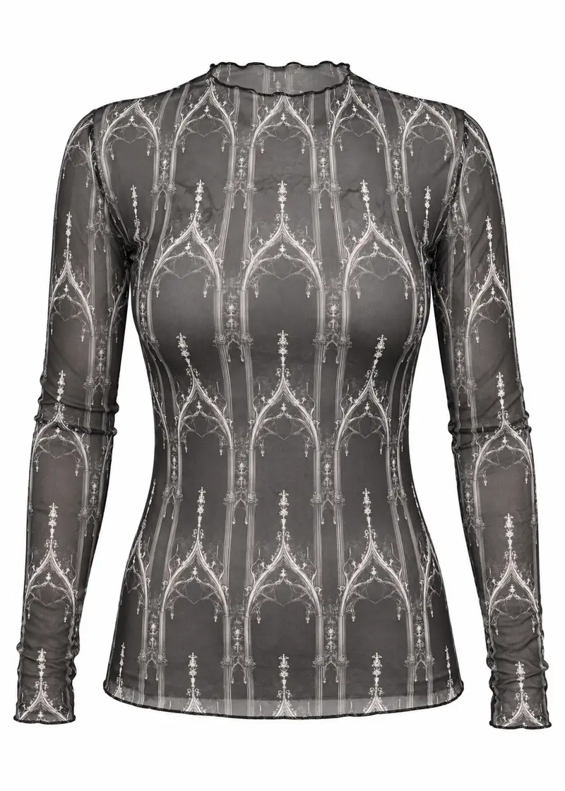 Witchwood Cathedrals Mesh Top Black