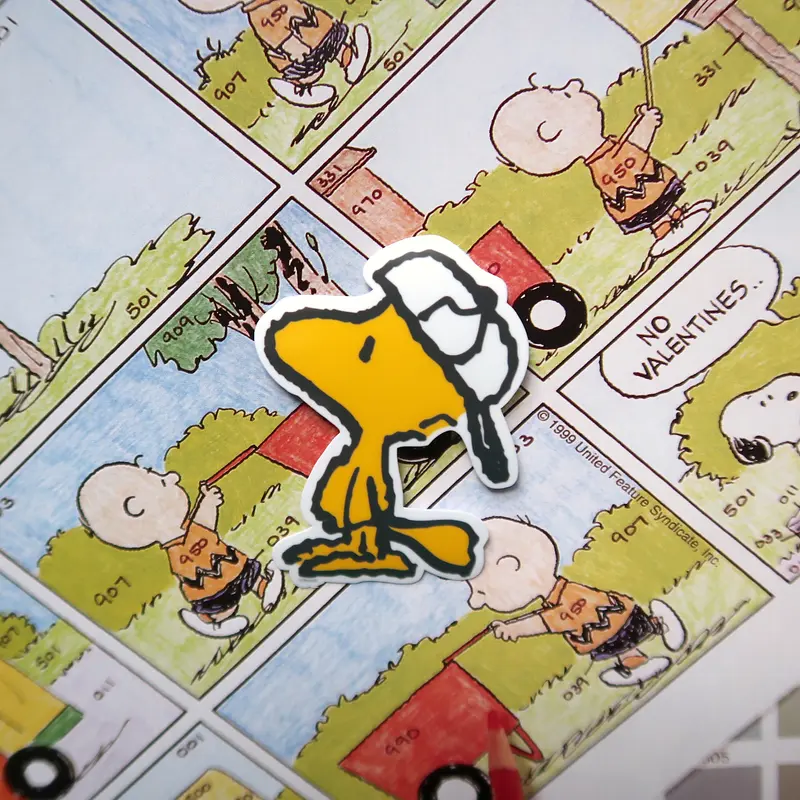 Woodstock Vinyl Sticker // Little Bird Woodstock from Peanuts comics Baseball Cap Glossy Vinyl Sticker