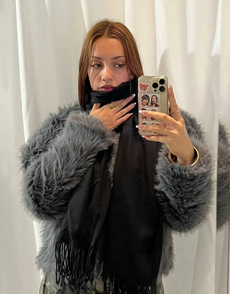 Wool blend classic scarf