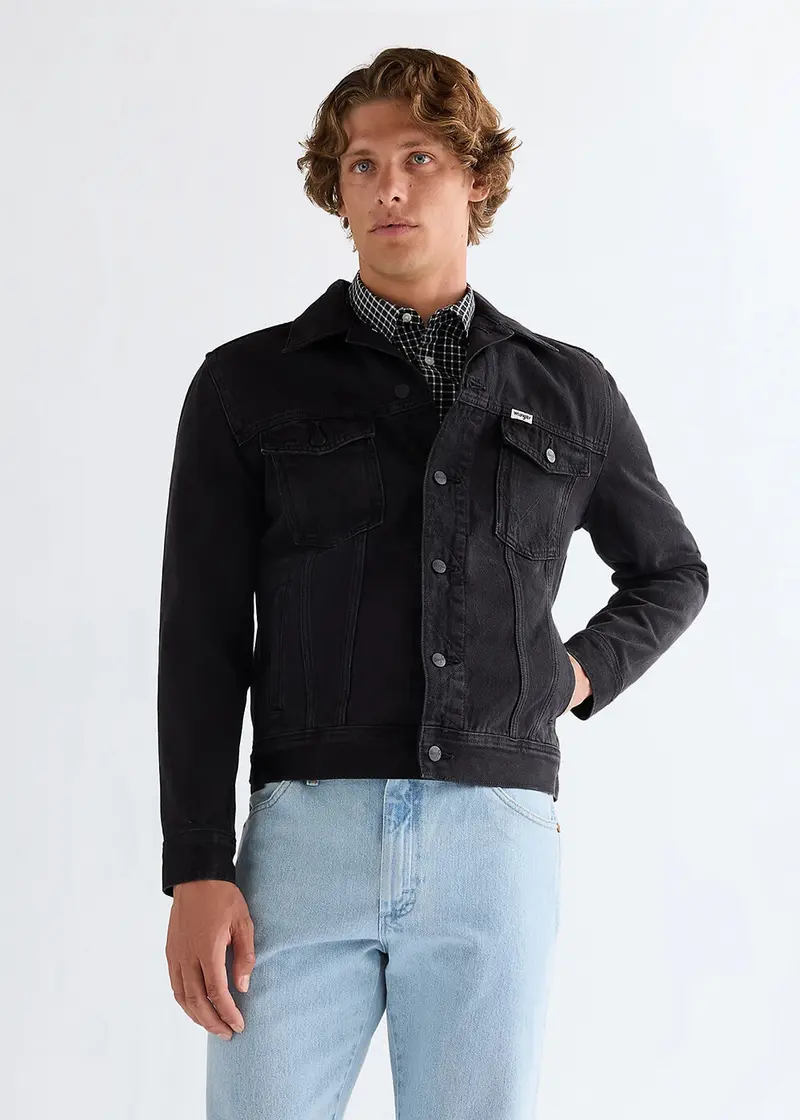 Wrangler Mens Classic Denim Jacket Orion Black