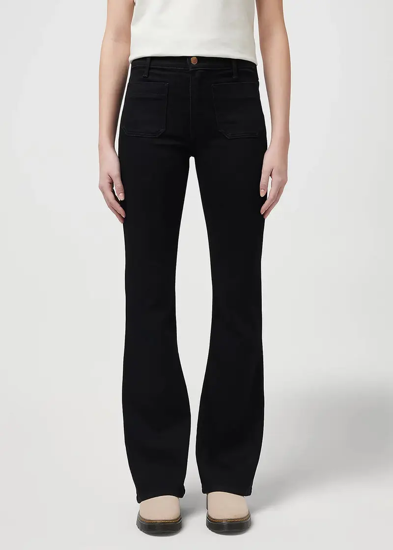 Wrangler Women's Flare 70s Denim Jeans Retro Black
