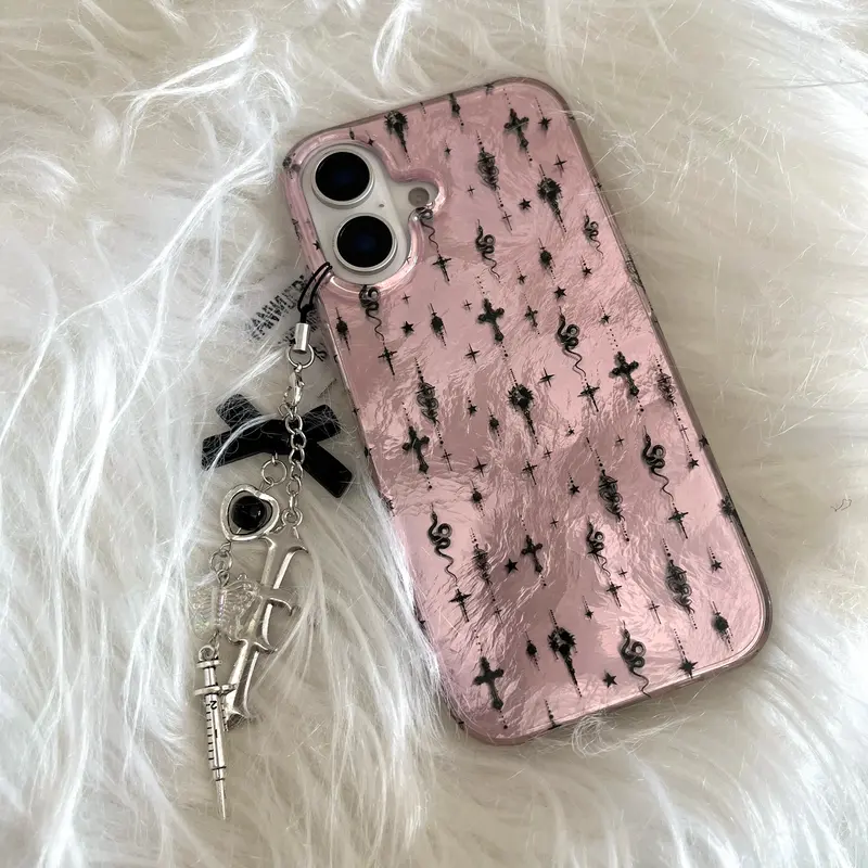 y2k Cross Pattern iPhone Case