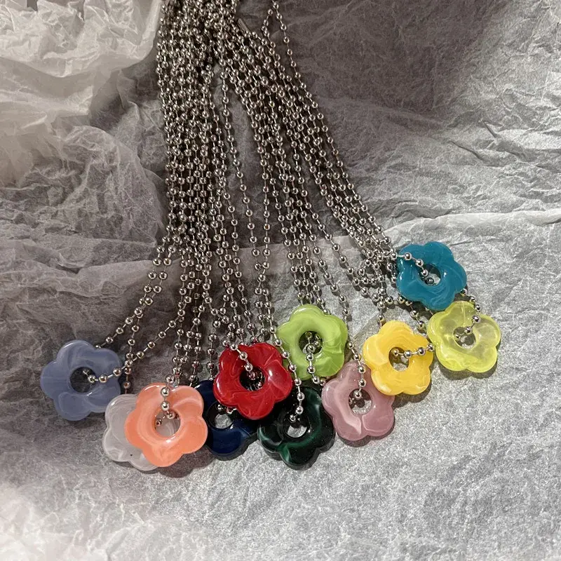 y2k Flower Pendant Necklace