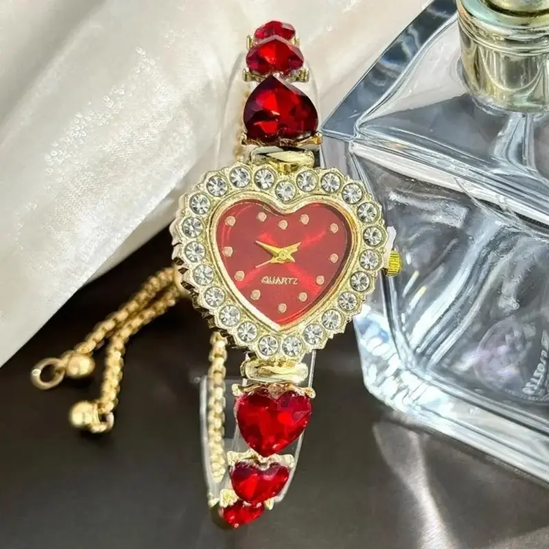 y2K Opulence Heart Shaped Wrist Watch