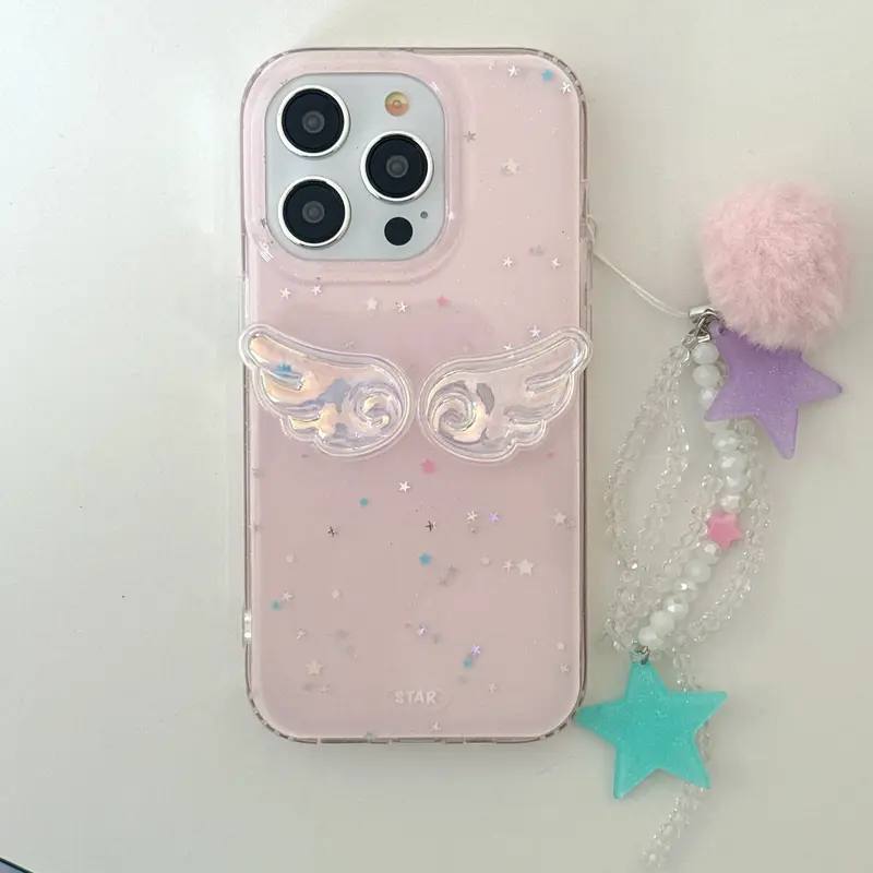y2K Sparkling Angel Wings iPhone Case