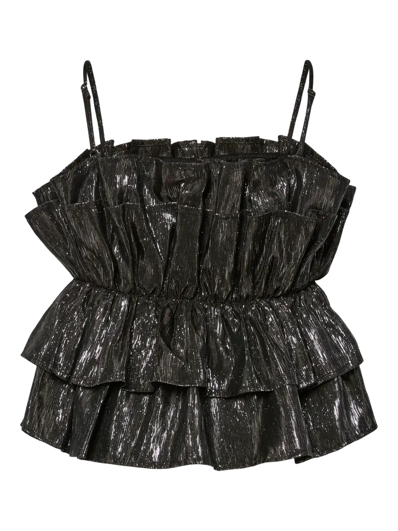 YAS Atta short top black silver