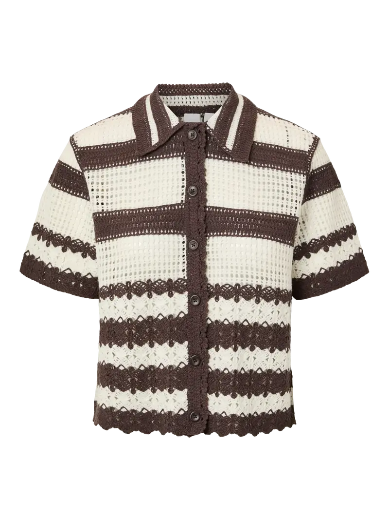YAS Cecilia knit cardigan brown