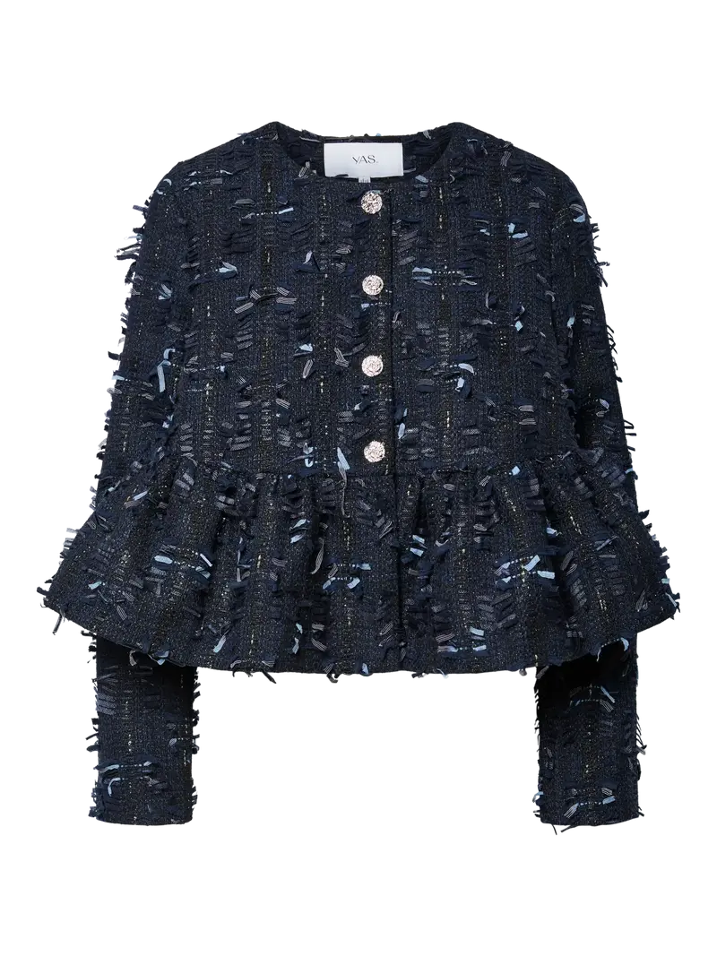 YAS Dira short jacket navy blazer