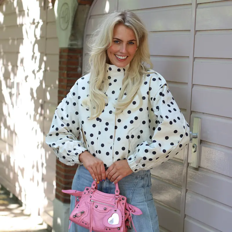 YAS Fipa quilted jack black dots