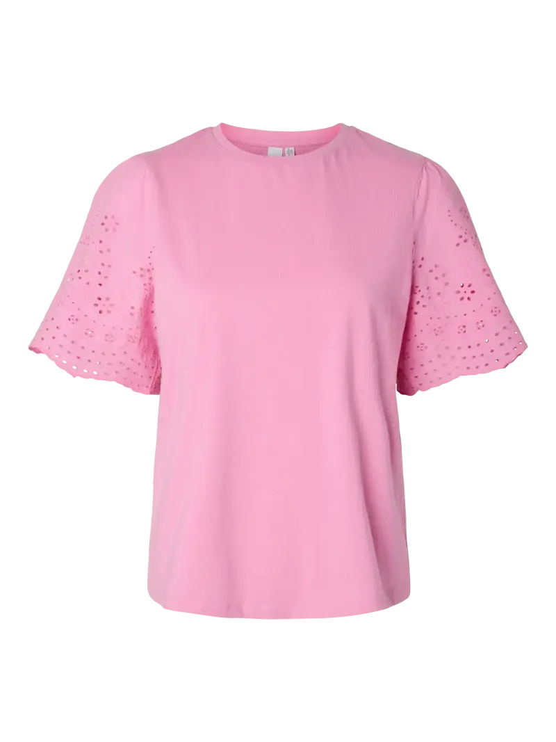 YAS Lex top sleeve broderie moonlite