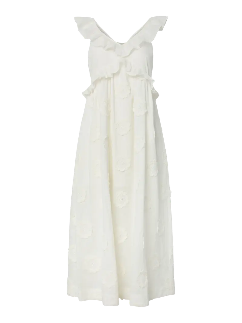 YAS Nama long dress star white