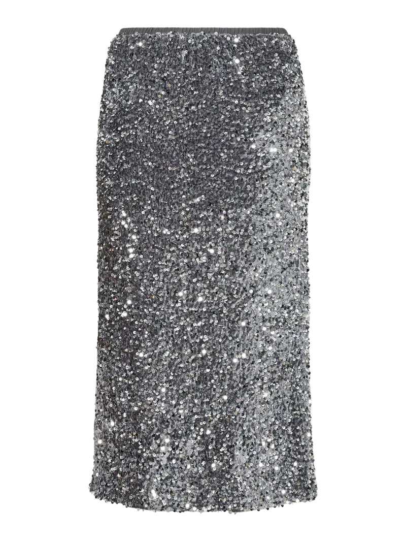 YAS Valera long skirt medium grey