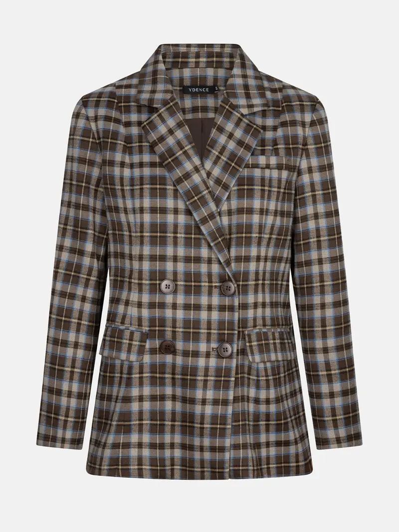 Ydence Blazer Novalee Brown/blue check