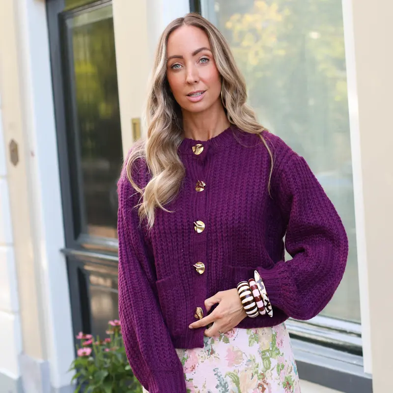 Ydence Cardigan Irene Plum