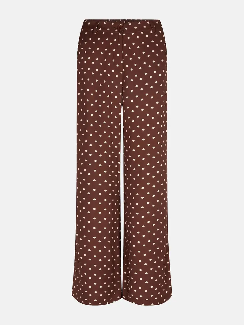 Ydence Pants Stacey brown ecru dot