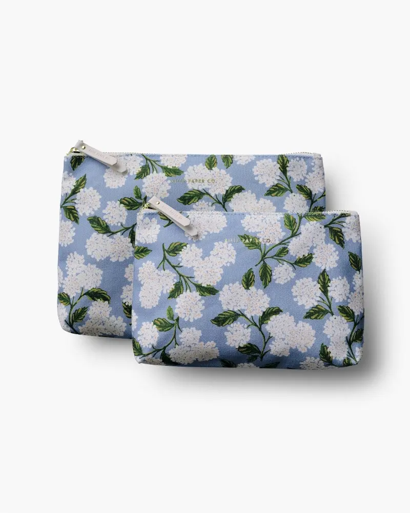 Zippered Pouch Set - Hydrangea [PRE ORDER]