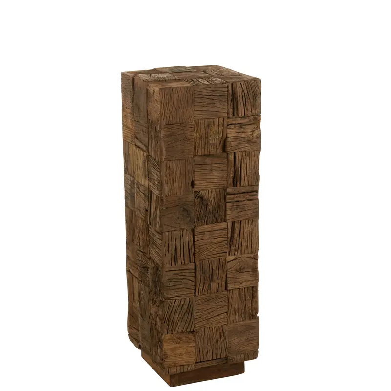 Zuil Gerecycled Hout Naturel Medium J-Line