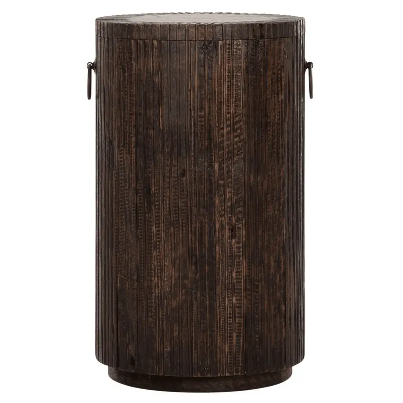 Zuil Stripe Teakhout Wortel Zwart Small H60cm MUST Living