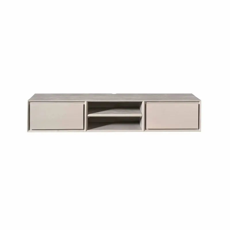 Zwevend TV-meubel Ambiance Mangohout Taupe 160cm Starfurn