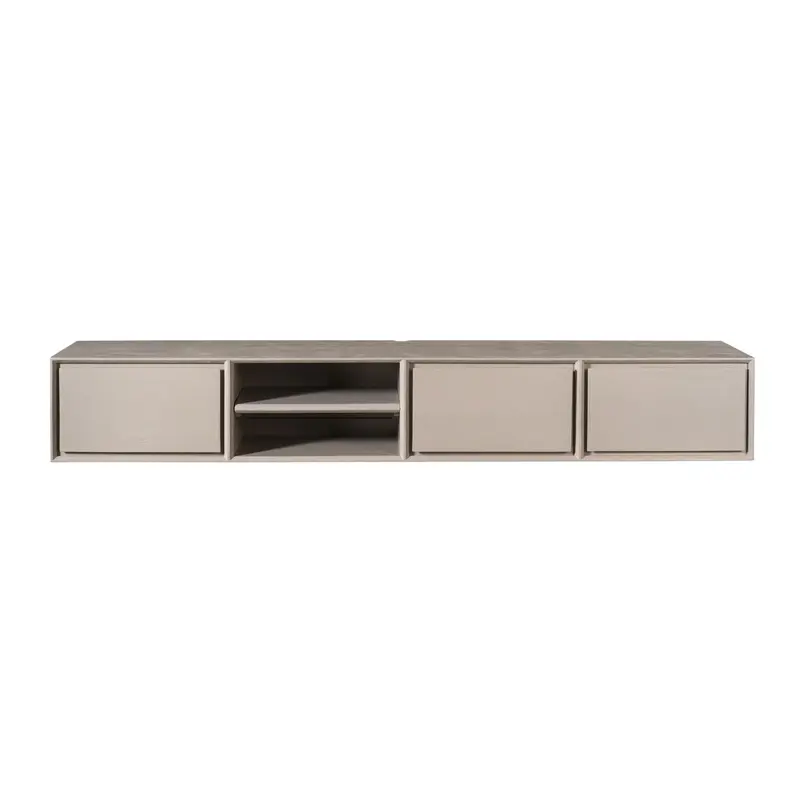 Zwevend TV-meubel Ambiance Mangohout Taupe 200cm Starfurn
