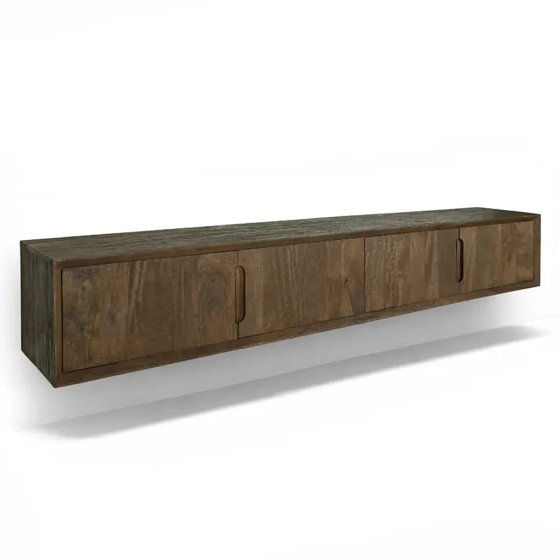 Zwevend TV-meubel Cortez Mangohout Malta 220cm Livingfurn