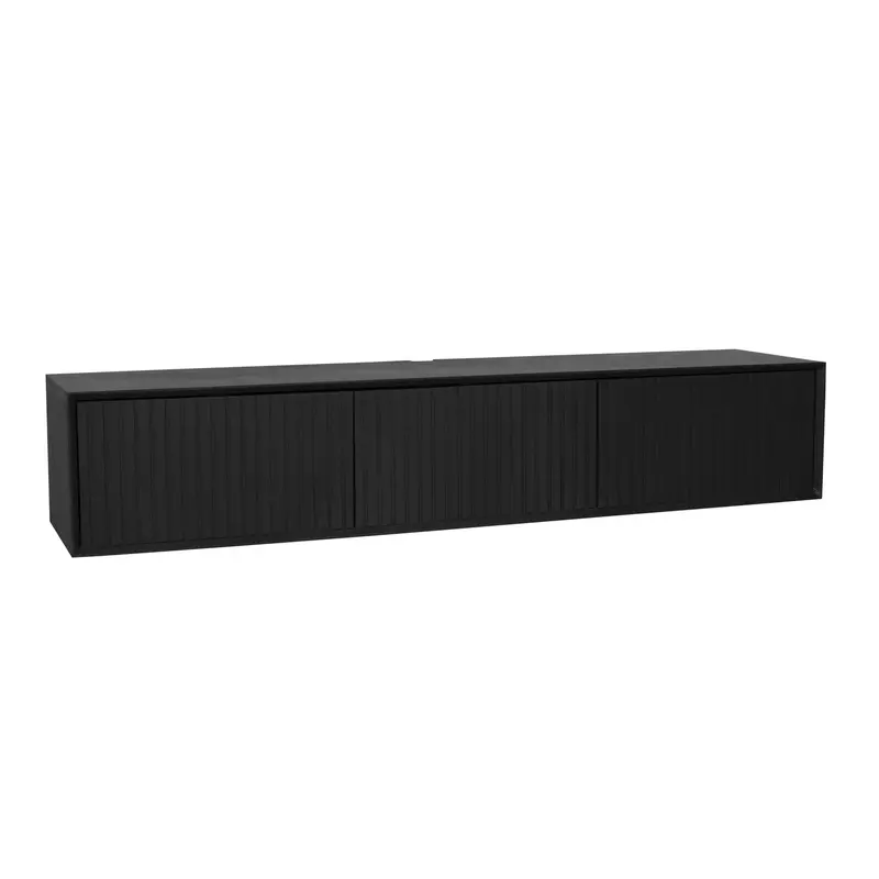 Zwevend TV-meubel Madison Mangohout Zwart 160cm Starfurn