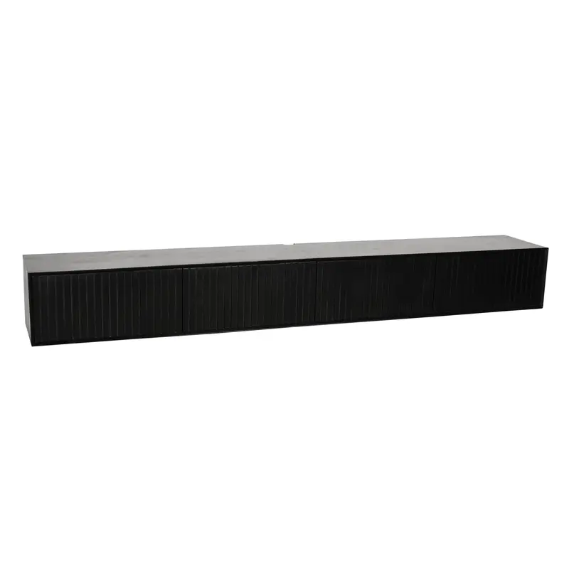 Zwevend TV-meubel Madison Mangohout Zwart 240cm Starfurn