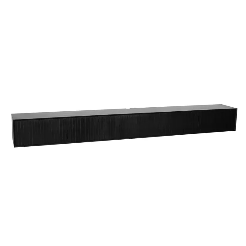 Zwevend TV-meubel Madison Mangohout Zwart 280cm Starfurn