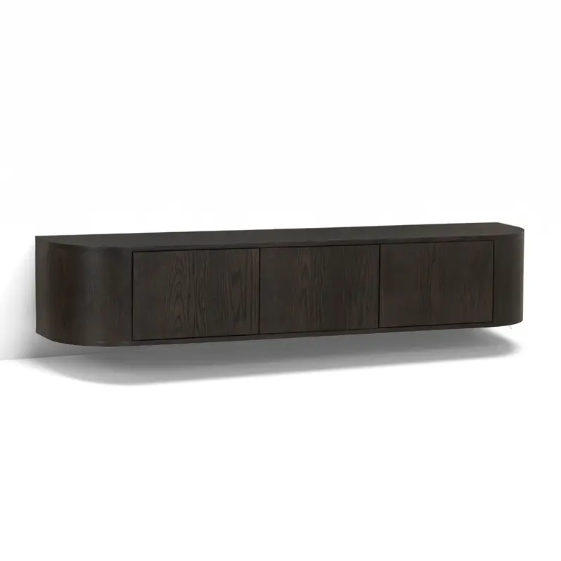 Zwevend TV-meubel Novero Eiken Espresso 180cm Livingfurn
