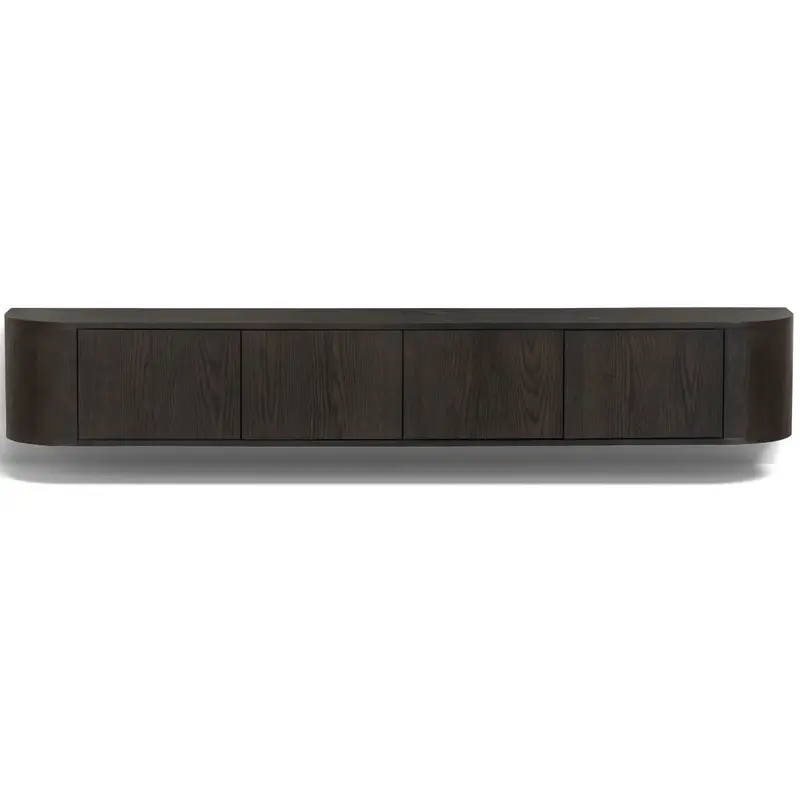 Zwevend TV-meubel Novero Eiken Espresso 220cm Livingfurn